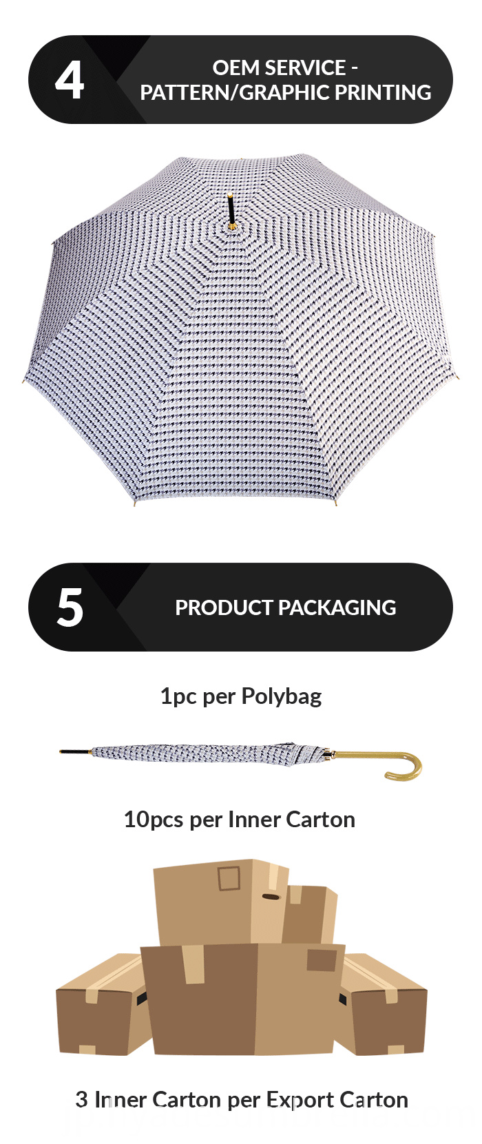 防風軽量チェックオートオープンストレートウンベラ Windproof Lightweight Checked Auto Open Straight Umbrella Oem